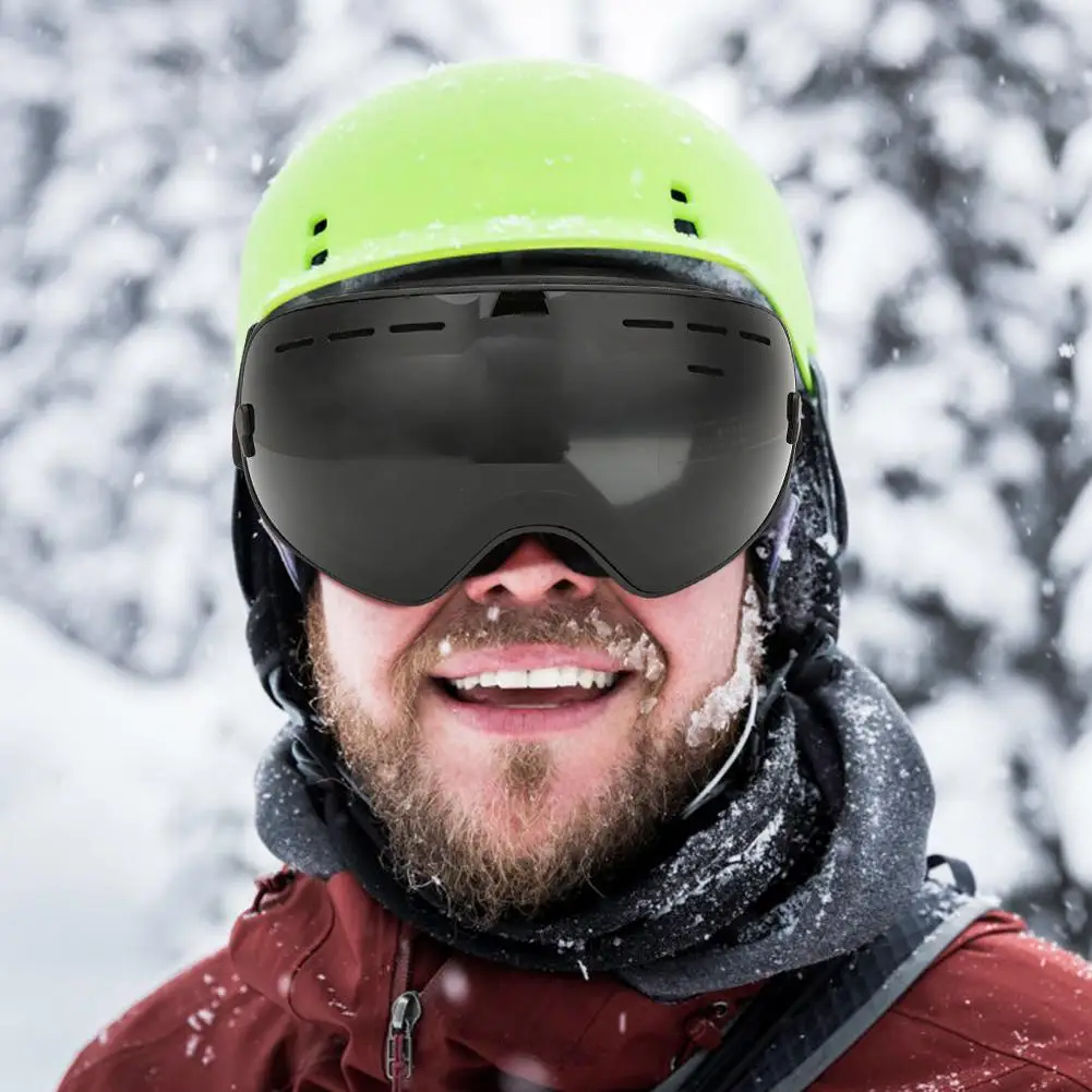 Лыжные очки двухслойные UV400 Анти-туман большие Лыжные маски очки Лыжный Снег Мужчины Женщины Сноуборд очки