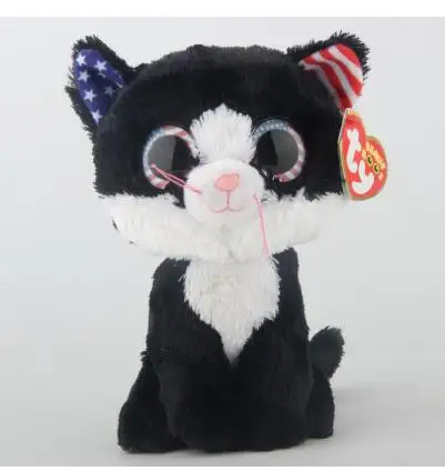 Ty Cat плюшевые игрушки куклы чучело " 15 см - Цвет: Freedom The Cat