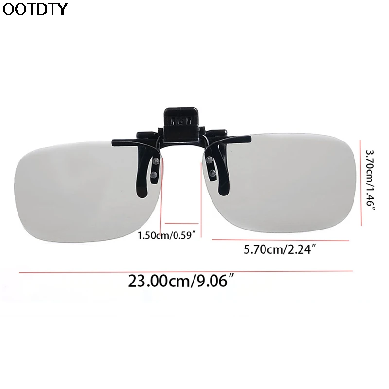 1PC Clip On 3D Glasses Circular Polarized Eye Lens Home TV Cinema Movie Film Imax dropshipping