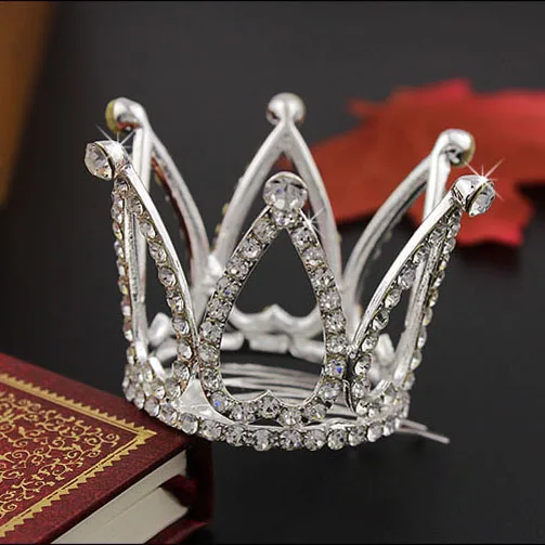 Small Girls Crown Tiara Hair Combs Clear Stone Crystal Mini Tiara Hair Accessories Jewelry hair comb,jewelry accessories,jewelry set,hair accessory