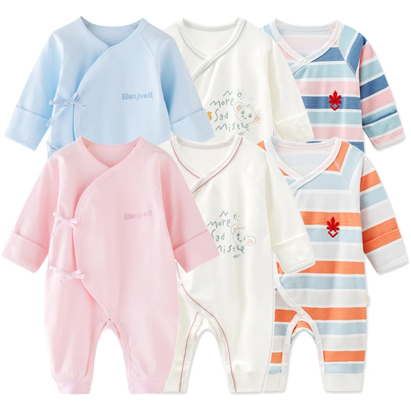 

Newborn Pajama Set 3Pcs Long Sleeve Romper for 0-3-6-9 Months Baby Boy Girl Pure Cotton Infant Jumpsuit Toddler Sleepers Clothes
