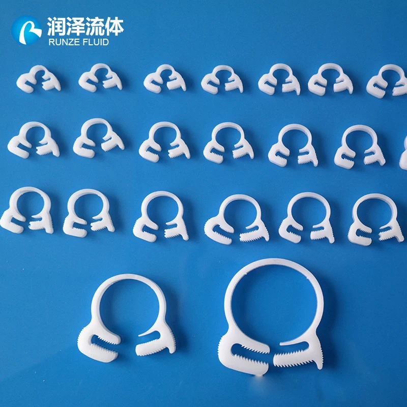 

100pcs rubber hose clamp soft hose clip pipe collar POM pipe clamps