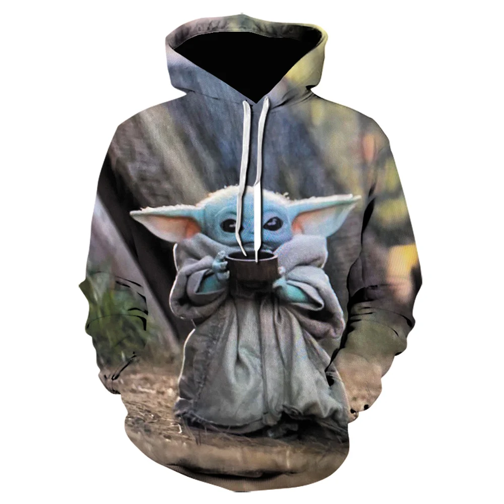 

Star Wars The Mandalorian Baby Yoda 3D Print mens Hoodies Sweatshirts Cosplay Costumes Hooded Casual Coat winter Jacket men