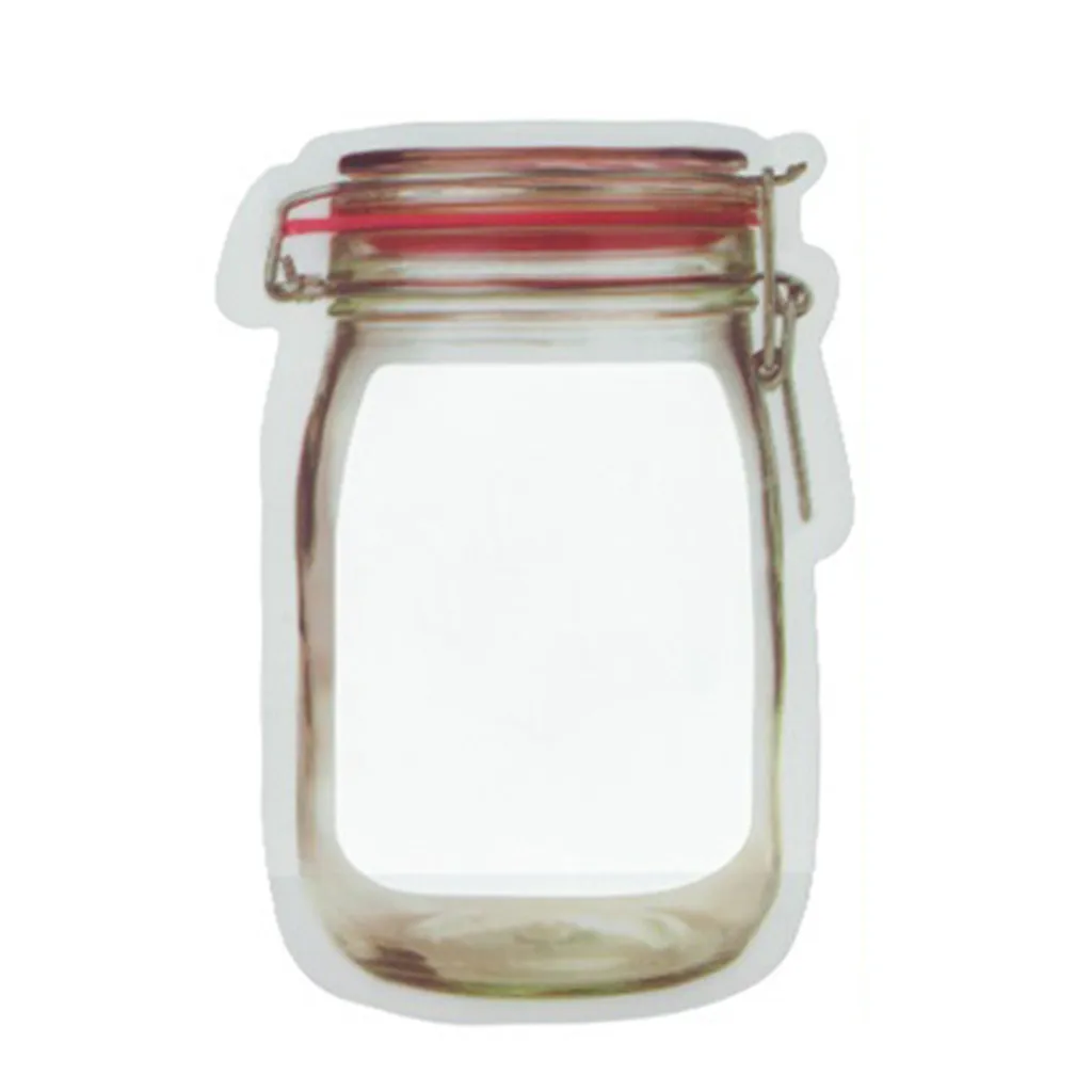 4 шт. Mason Jar сумки на молнии Многоразовые закуска Хранитель мешок герметичные еда сэндвич хранения Mason сад дома