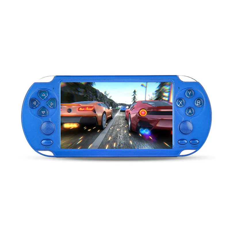Новая версия X9-S портативный игровой плеер 8 Гб ПЗУ 5,1 дюймов 1280*720 HD экран двойной рокер игровая консоль ход сохранить - Цвет: Синий