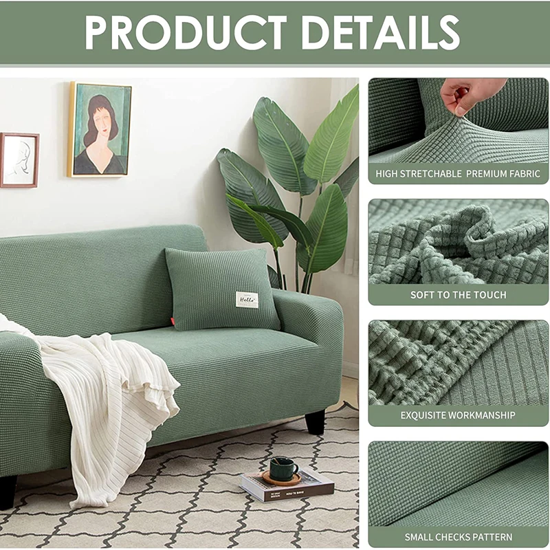 thick sofa protector Jacquard solid printed sofa covers for living room couch cover corner sofa slipcover L shape 3