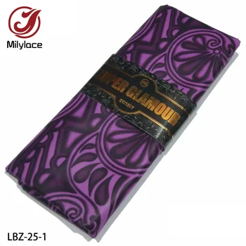 

High Quality 2019 Latest Dacron BAZIN Hand-printed 10 Colors African Style Cotton Fabric for Daily Clothing LBZ-25