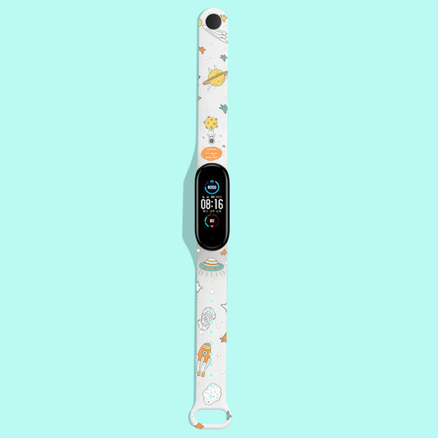 Pattern Bracelet for Xiaomi Mi Band 3 4 5 6 Strap Cartoon Silicone Watch Band Strap for Xiaomi Miband 5 6 Watchband
