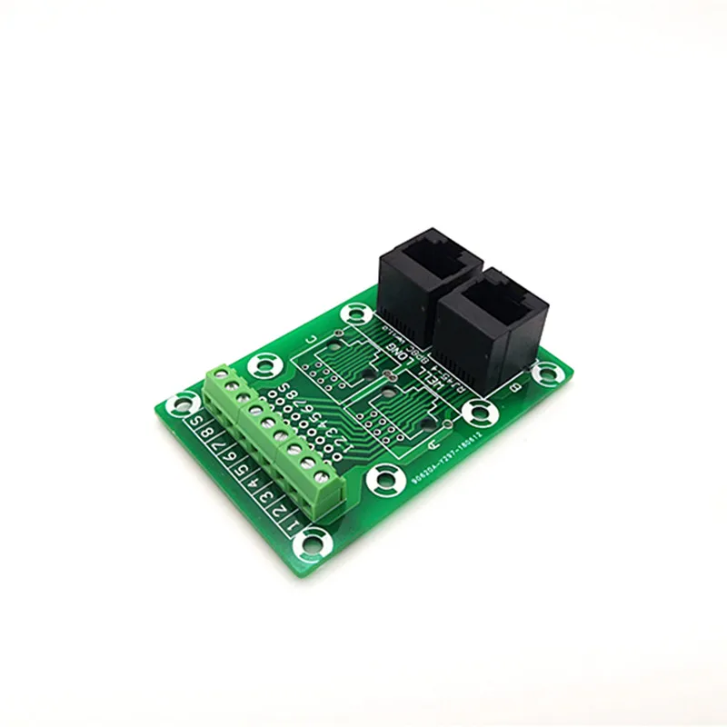RJ45 8P8C Jack2-Way бусина Breakout Board, клеммный блок, разъем