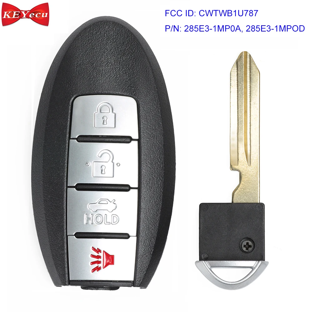 KEYECU для Infiniti M35 M37 M56 Q70 QX56 дистанционный ключ-брелок от машины 433 МГц ID46 чип CWTWB1U787