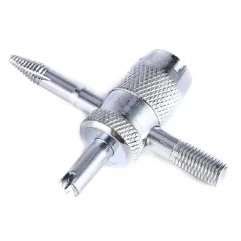 

2019 Reams Inside Valve Stems Car Tire Remover Tool + 4 Brass Valve Core Set Four-in-one Re-taps Threads Insides 2020