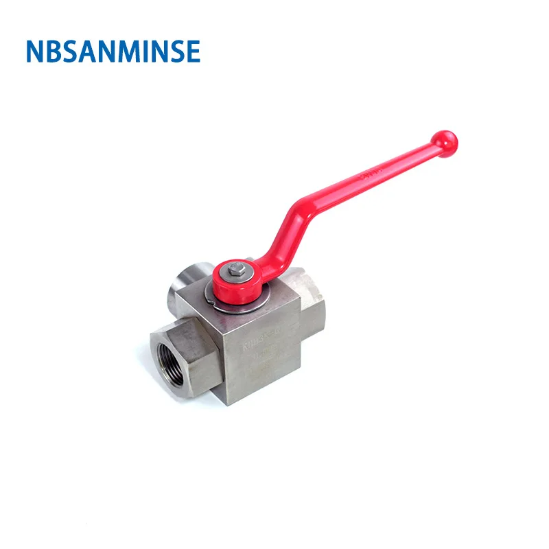 NBSANMINSE KHB3K NPT G 1/4 3/8 1/2 3/4 гидравлический шланг высокого Давление шаровой клапан Нержавеющая сталь SS304 KHB 3-ходовой клапан 31.5MPa