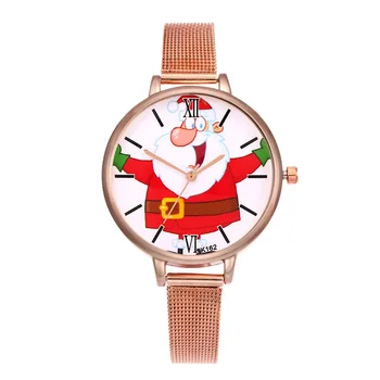 

Alloy Strap Watches Santa Claus Printed Watches Quartz Watch Round Dial Fashion Watches Cute Gifts for Christmas LL@17