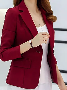 

Women Blazer The New Professional Joker Suit Long Sleeve Korean Slim Suit Jacket Women Short Blazer Women Coat