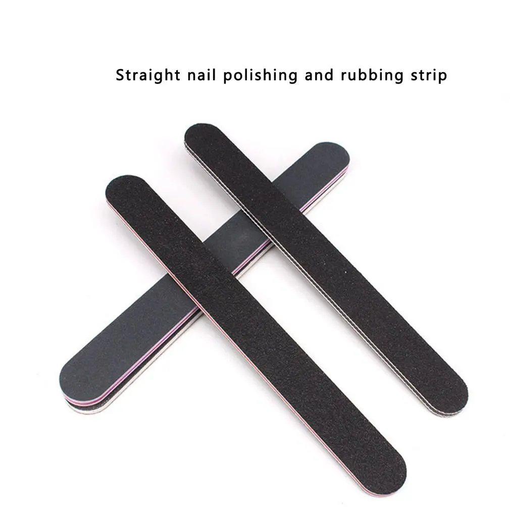 10 PC Double-sided Red Heart Black Sandpaper Sand File Durable Washable Nail Emery Board Sanding Block Manicure Tools | Красота и