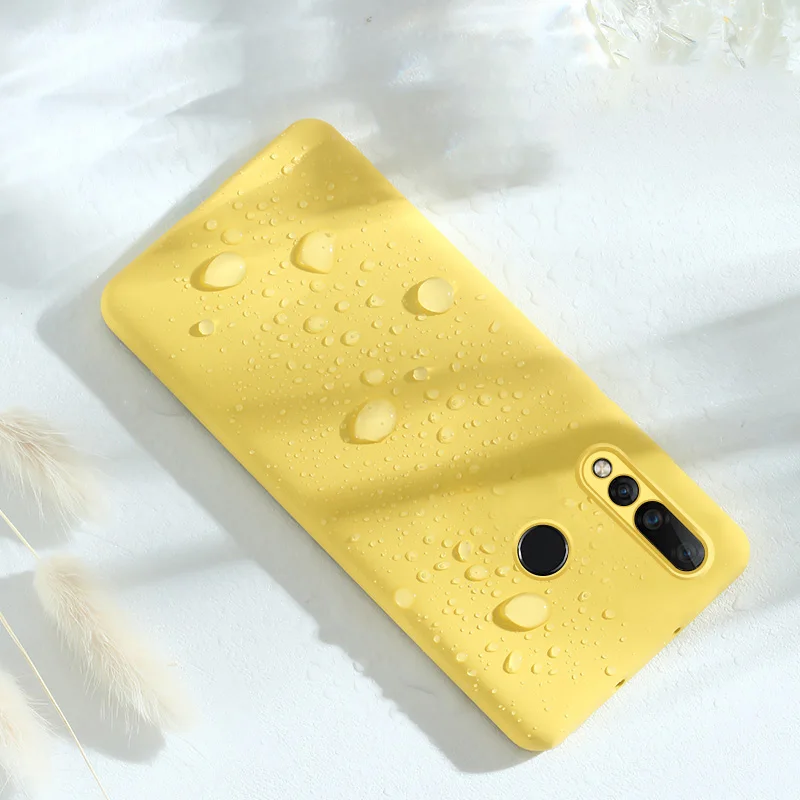 Модный чехол s жидкий силиконовый чехол для huawei P Smart P Smart Plus P Smart Z TPU Мягкий противоударный чехол Fundas - Цвет: Цвет: желтый
