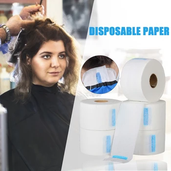 

5 Rollers Neck Covering Papers Disposable Hair Cutting Ruffle Collar Wraps Salon Barber Hairdressing Collar Wraps