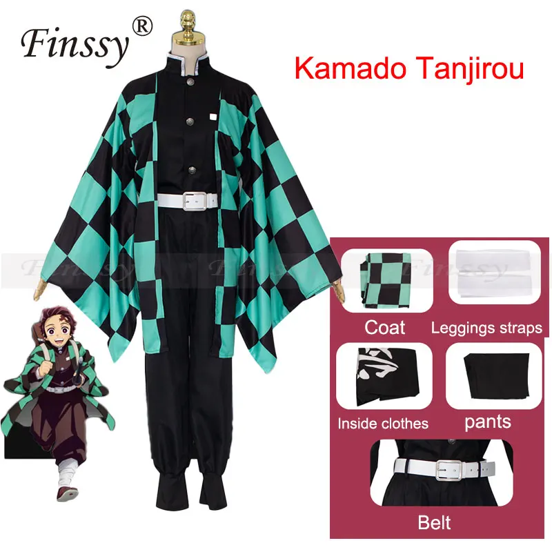 Аниме выставка персонаж косплей костюм Demon Slayer Kimetsu no Yaiba Tanjirou Nezuko косплей кимоно парик - Цвет: same as the picture