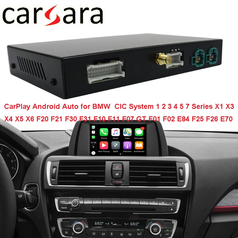 B M W CarPlay для системы CIC 1 2 3 4 5 7 серии X1 X3 X4 X5 X6 F20 F21 F30 F31 F10 F11 F07 GT F01 F02 E84 F25 F26 E70 E71 |
