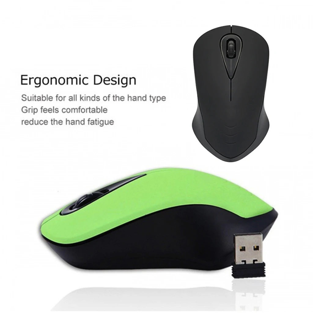 USB Wireless Mouse Mice 1200DPI Adjustable USB 2.0 Receiver Optical Computer Mouse 2.4GHz Ergonomic Mice For Laptop Silent Mouse