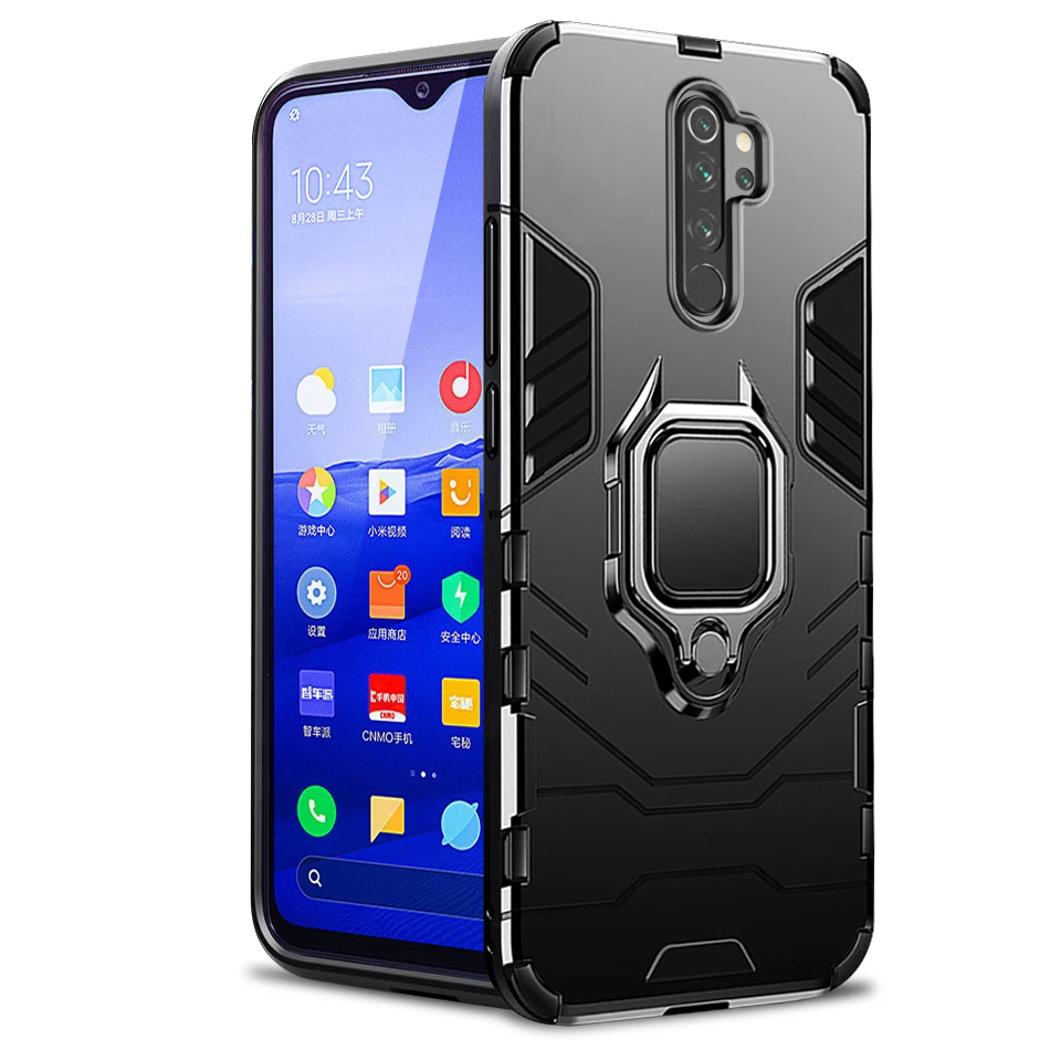 Бронированное магнитное кольцо для redmi note 8 pro Чехол для телефона Автомобильный держатель мягкий бампер для redmi note 8 8Pro Note8pro крышка глобальной версии