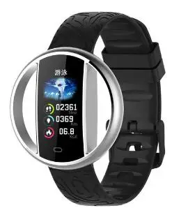 silver silicone Пара Смарт Браслет E99 сердечного ритма Смарт часы умный Браслет умные часы фитнес-трекер Смарт-браслет спортивные часы Relogio - Цвет: silver silicone