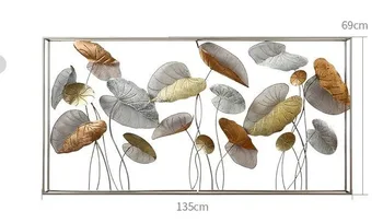 

Modern European-style wrought iron pendant wall decoration living room background wall porch metal money grass