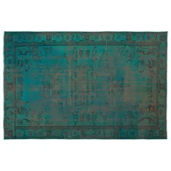 

Handmade Turquoise Vintage Overdyed Turkish Area Rug 174x263 Cm-5'9''X8'8''