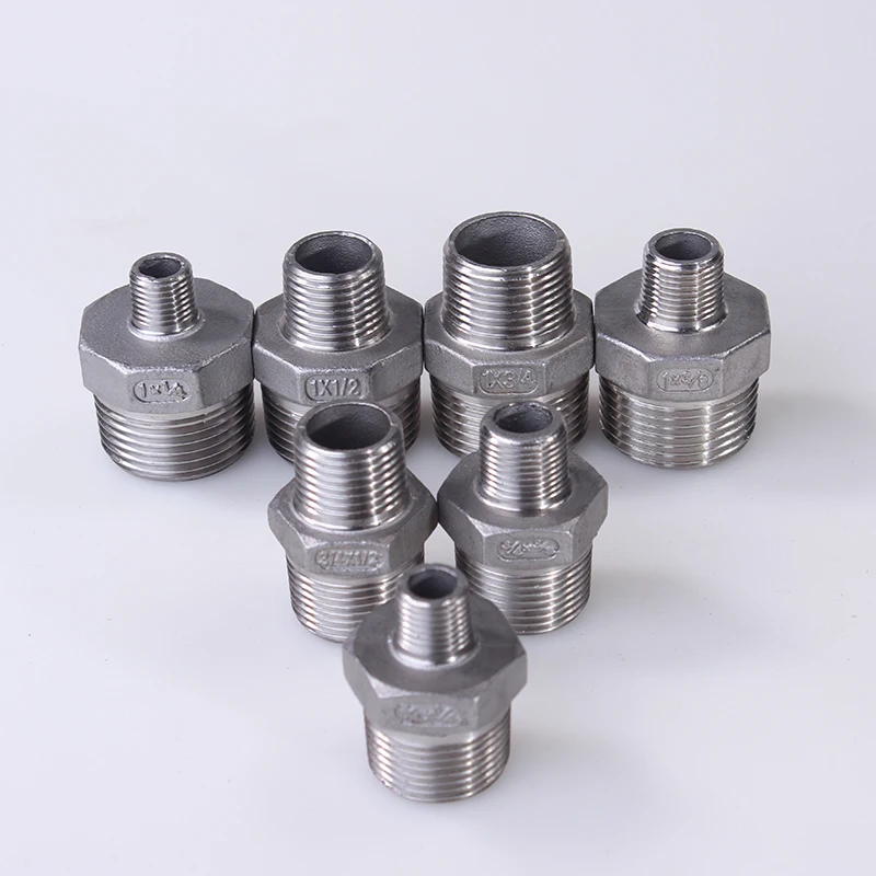 Pezón Hex 2/" X 1/" Macho De Acero Inoxidable Tubo montaje Reductor De Rosca sus 304