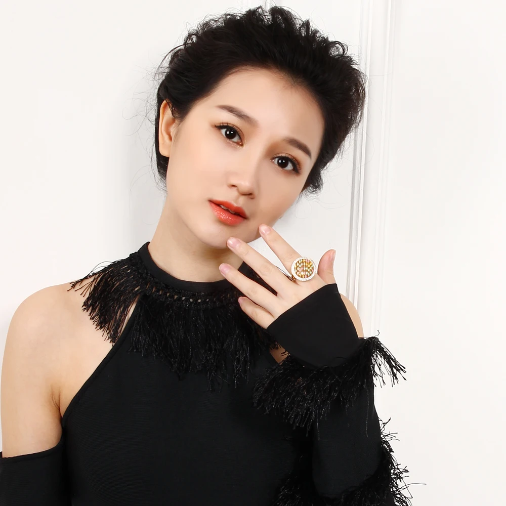 round color ring gold (10)