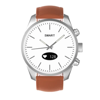 

HOHOKAN QUARTZ Smart Watch Life Waterproof with Double Dials Alarm Sport Sensor Pedometer Time Leather Band smartwatch