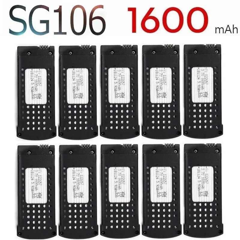 Для SG106 1600mAh 3,7 V Lipo батарея для радиоуправляемого дрона квадрокоптера запасные части 3,7 v аккумуляторная батарея SG-106 от 1 шт. до 10 шт - Цвет: Blue