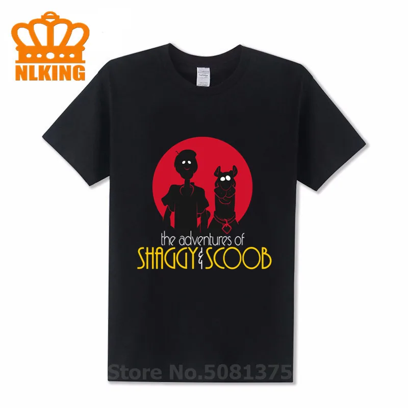 

2019 Summer Men Print Cartoon Anime Adventures of Shaggy and Scooby Doo T Shirt Fashion 100% cotton Short Sleeve Sweatshirt Tops