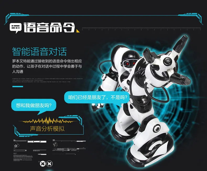 Новые продукты Jiaqi Tt323+ Robben Ait 4 S пульт дистанционного управления интеллектуальный голосовой обмен перезаряжаемый ультра большой танцующий робот