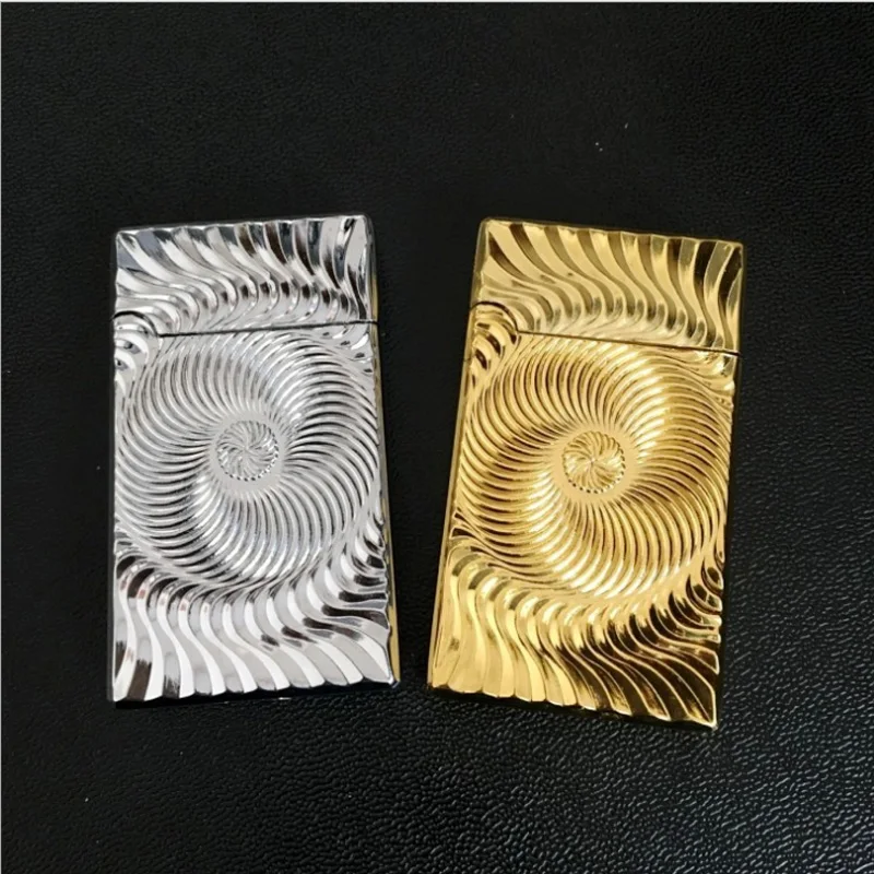 

Ping Sound Metal Lighter Oil Windproof Wheel Lighters Unique Vortex Compact Butane Jet Fire Refillable Cigarette Lighter Gadgets
