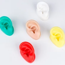 Мягкая силиконовая модель массажа для чистки человеческих ушей 1:1 в натуральную величину для иглоукалывания ушей