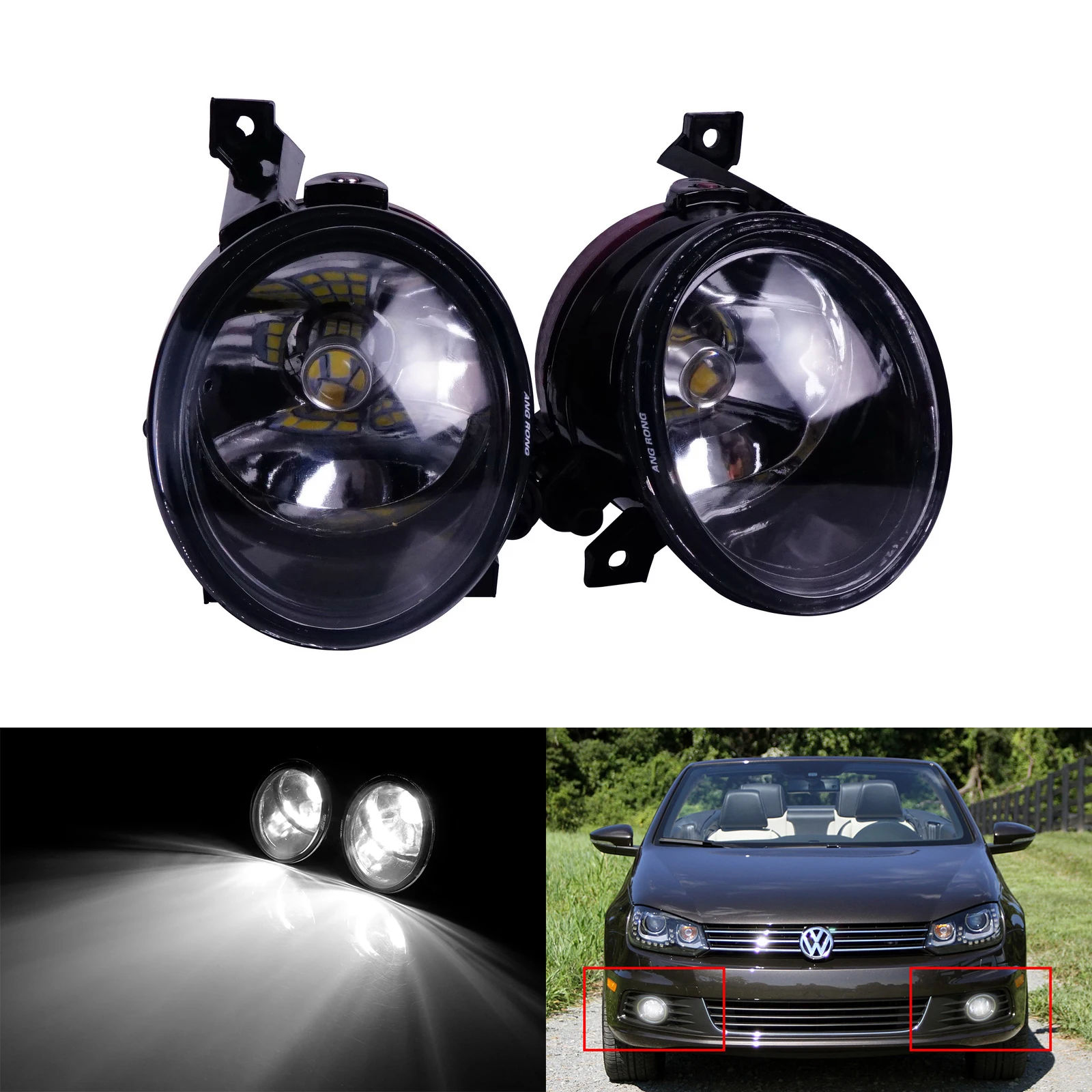 ANGRONG H11 светодиодный лампы передние противотуманные фары светильник DRL