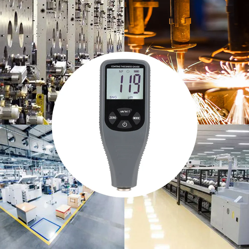 

RZ240 Backlight Film Measuring Tool Portable Fe NF Instrument Paint Meter LCD Digital Display Mini Car Coating Thickness Gauge