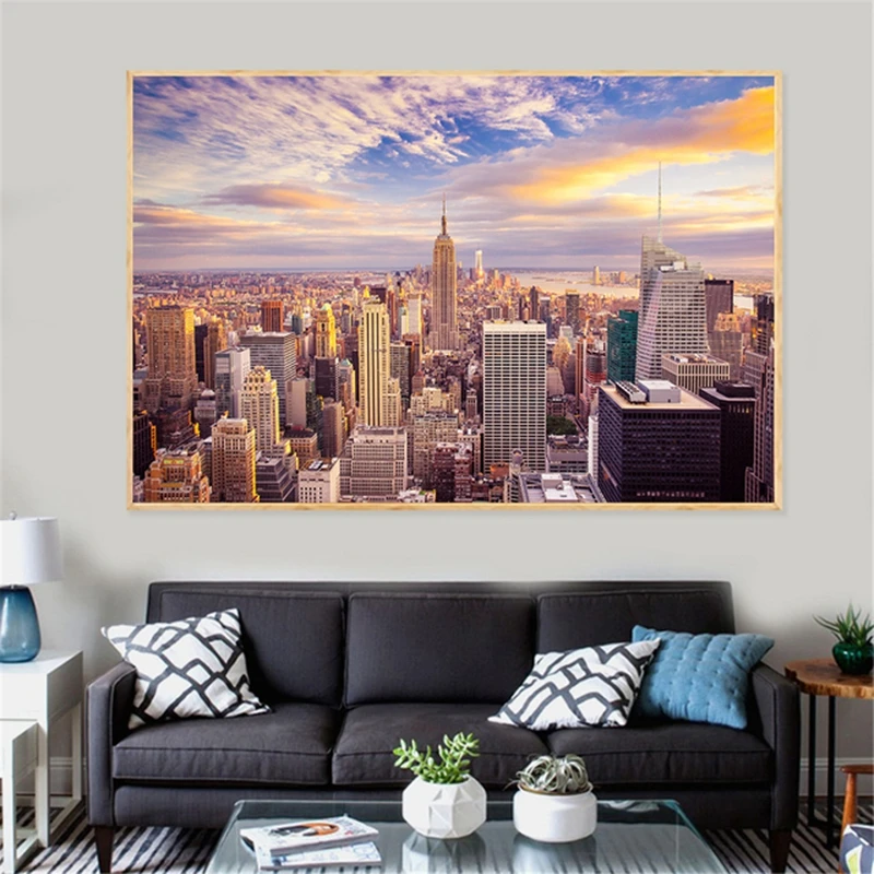 

Алмазная 5d-картина «сделай сам» с изображением моста, городского пейзажа, Нью-Йорка, Токийской башни, картины искусственной вышивки крестик...