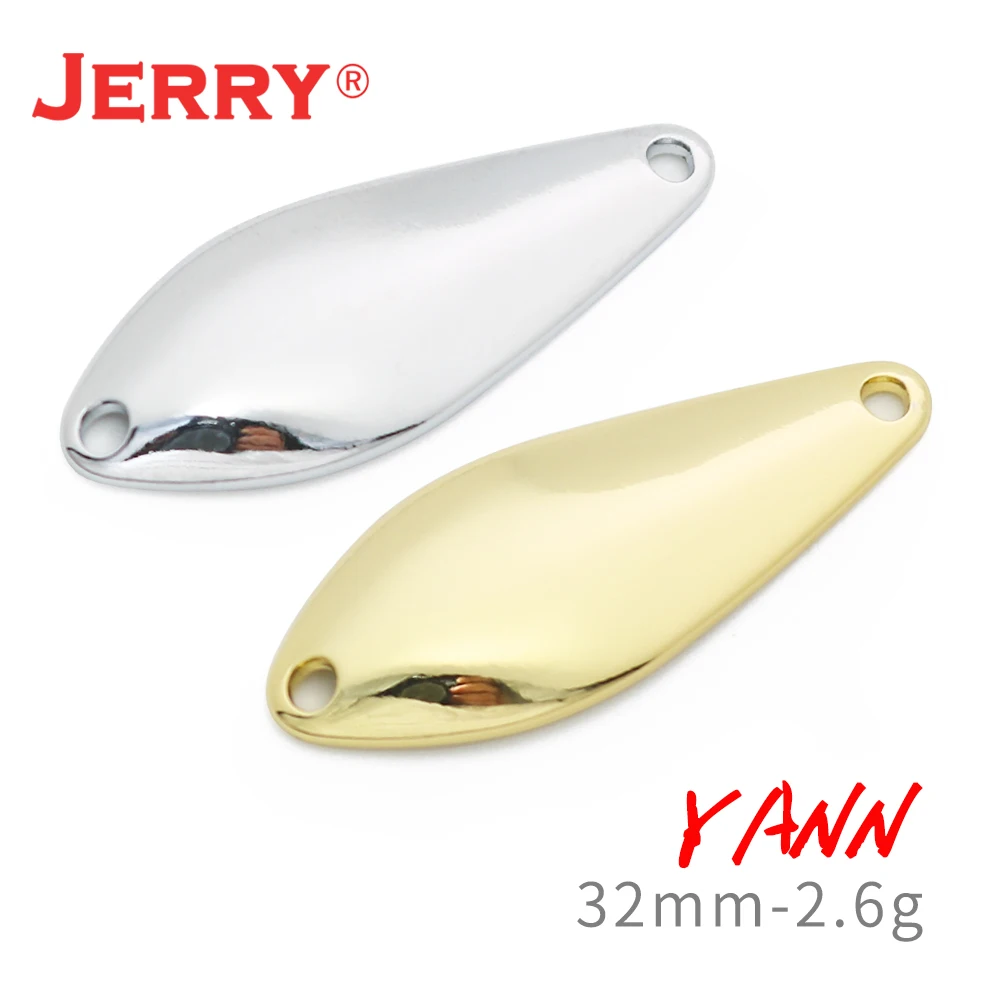 Jerry YANN Unpainted Fishing Lure Blanks Metal Spoon Lure 50pcs 2.2g Brass  Trout Perch Artificial Wobbler Casting Tackle