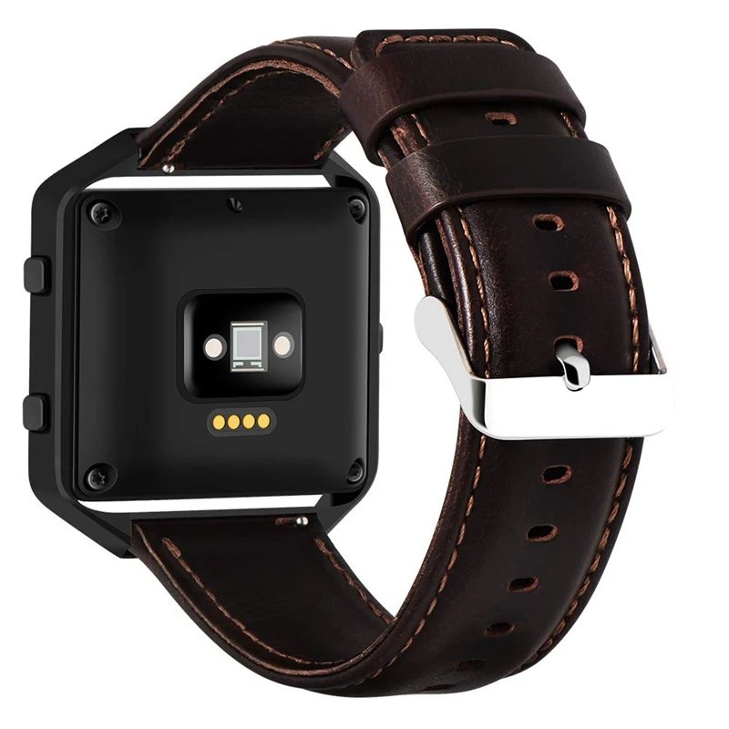 Ремешок из натуральной кожи для часов Fitbit Blaze, сменные Ремешки для наручных часов, браслет с стальной пряжкой