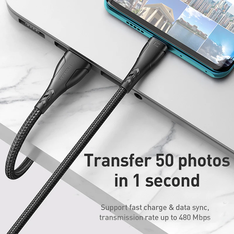 Mcdodo usb type-C кабель для samsung S10 S9 8 Quick Charge 3,0 кабель USB C Быстрая зарядка для huawei P30 Xiaomi USB-C провод зарядного устройства