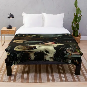 

Garden Of Earthly Delights Hell 2 Throw Blanket Soft Sherpa Blanket Bed Sheet Single Knee Blanket Office Nap Blanket