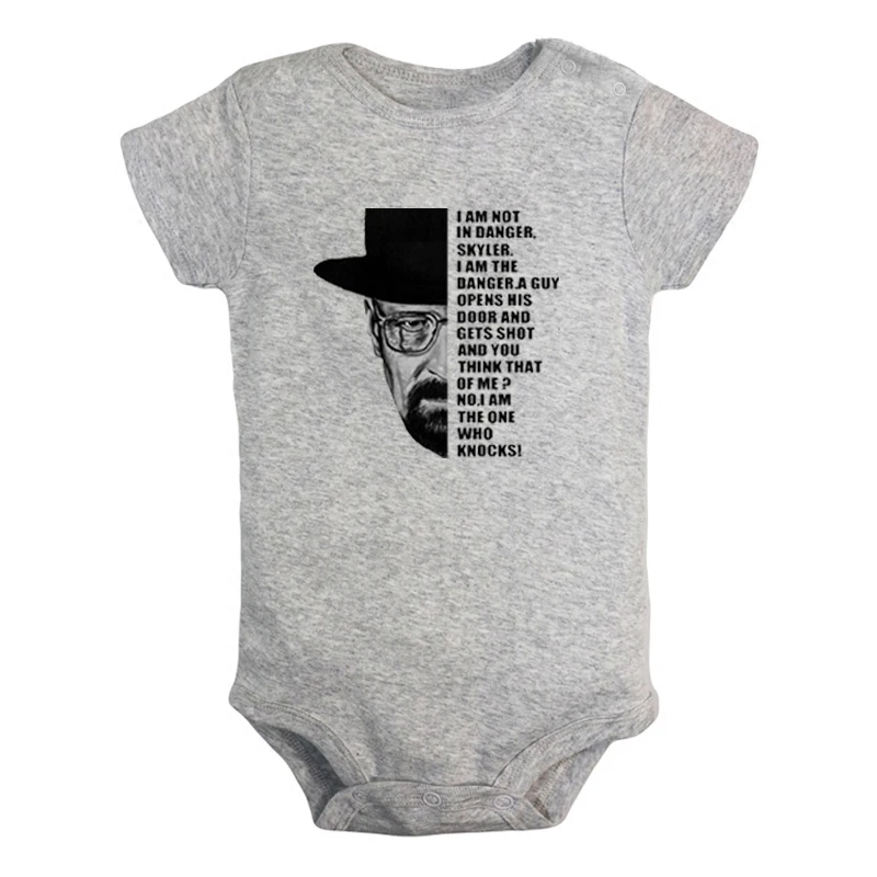 

Breaking Bad Heisenberg Walter White I Am Not in Danger Newborn Baby Girl Boys Clothes Short Sleeve Romper Outfits 100% Cotton