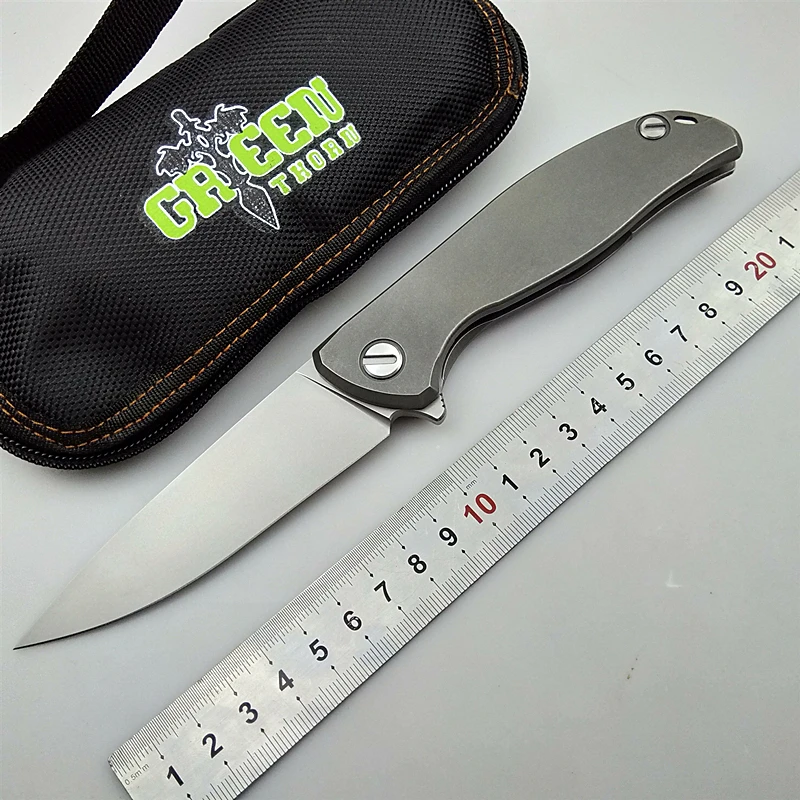 Зеленый шип F95 складной нож D2 Лезвие карманные тактические охотничьи ножи для выживания титана открытый лагерь Фрукты Кухня подарок EDC инструмент
