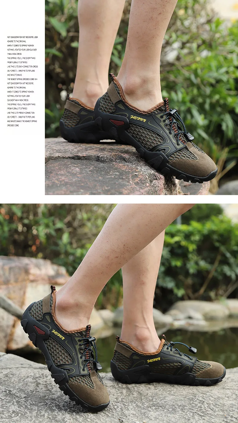 GOMNEAR кроссовки для мужчин дышащая походная обувь мужские уличные Нескользящие износостойкие прогулочные Трекинговые беговые