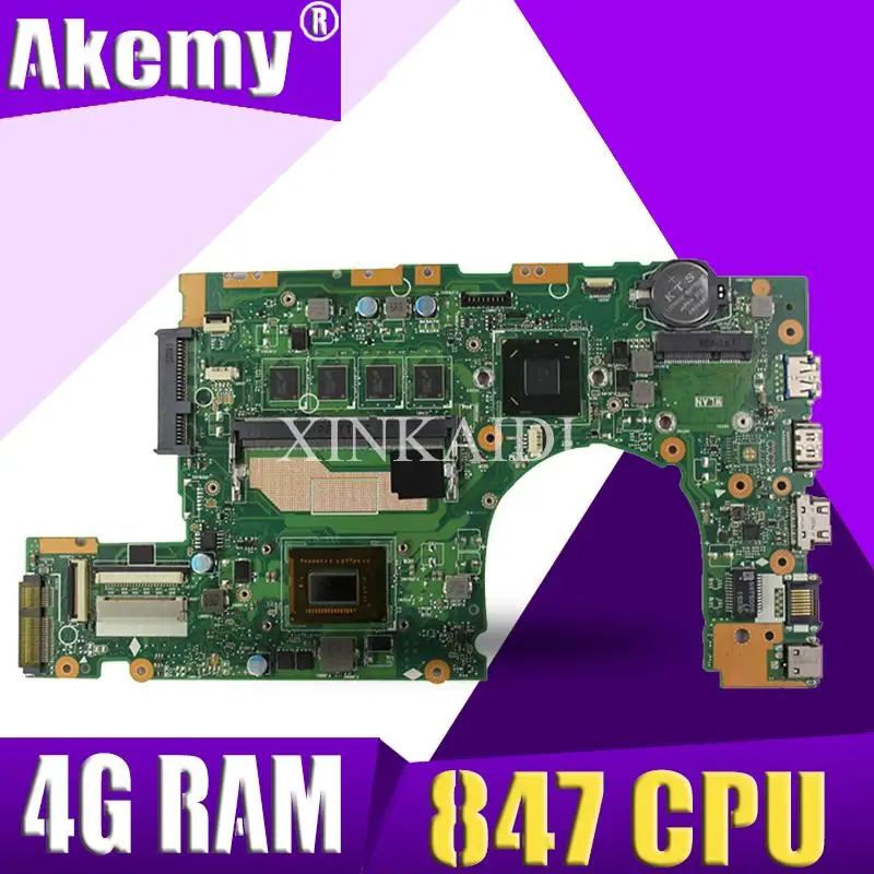 Akemy S400CA Laptop motherboard for ASUS S500CA S400C S500C S400 S500 Test original mainboard 4G RAM 847 CPU | Компьютеры и офис