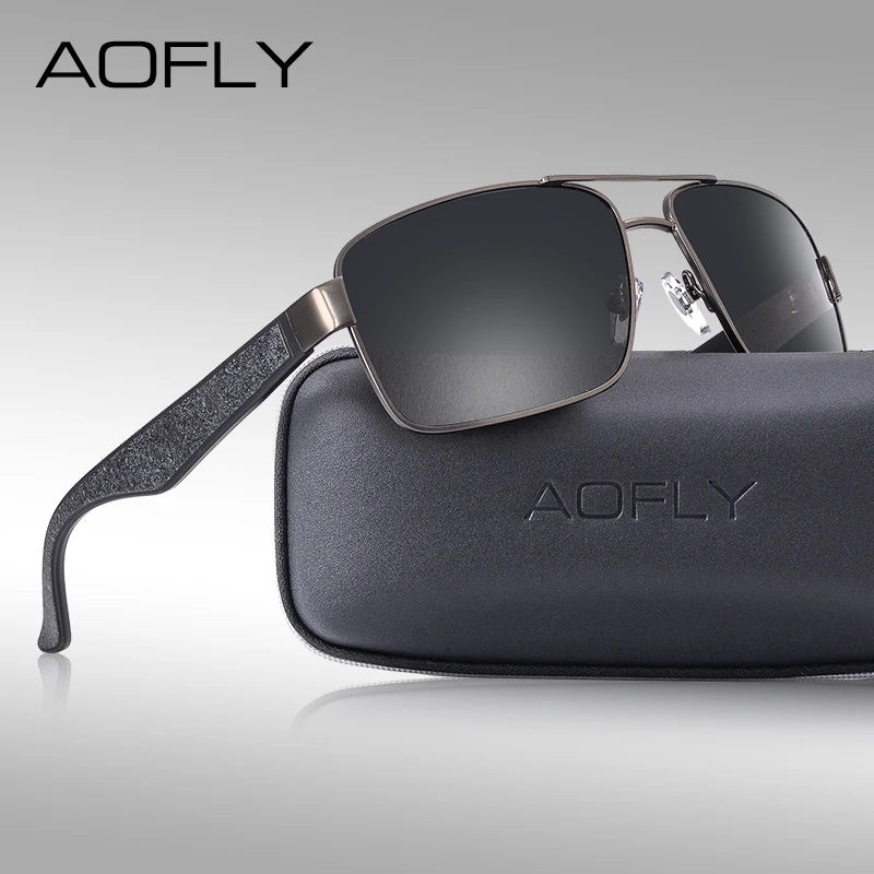 AOFLY, модные солнцезащитные очки, мужские, поляризационные, фирменный дизайн, для вождения, сплав, оправа, солнцезащитные очки для мужчин/женщин, винтажные, оттенки, Gafas, UV400