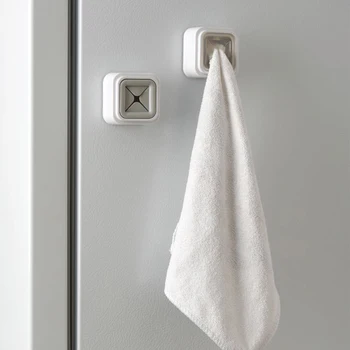 

1PCS Punch-free Towel Hook Adhesive Push-in Clip Hanger Rag Storage Plug Racks wall hook home organizer