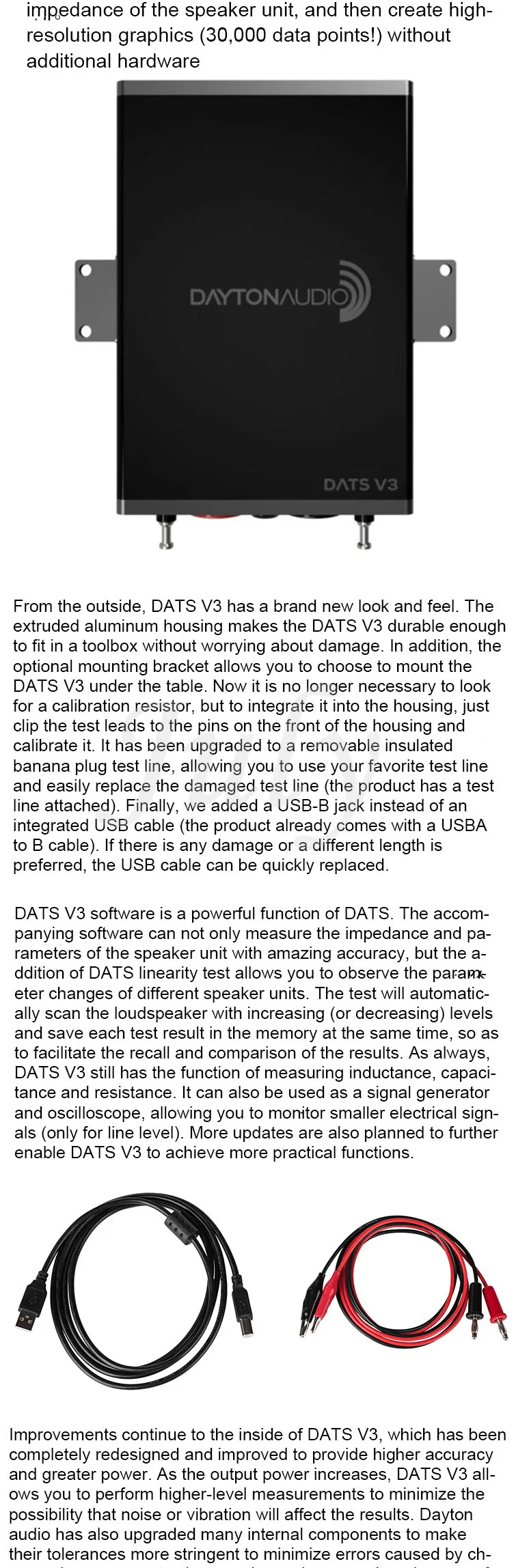 Dayton DATS V3 Loudspeaker audio testing system audio testing analyzer controlle